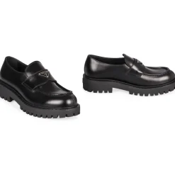 Prada Leren Loafers-Heren Instappers & Slip Ons