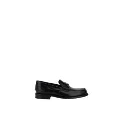 Prada Leren loafers met geborstelde finish-Heren Instappers & Slip Ons