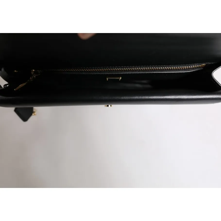 Dolce & Gabbana Leren Logo Plaque Aktetas-Heren Tassen