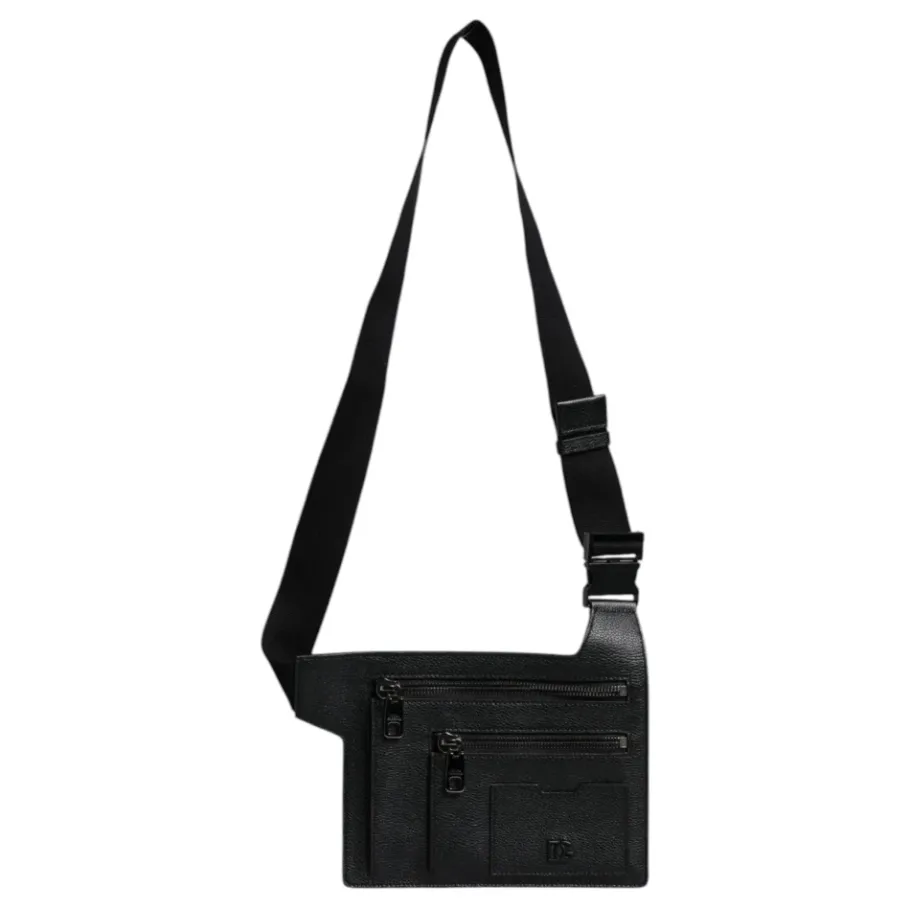 Dolce & Gabbana Leren Messenger Crossbody Tas-Heren Tassen