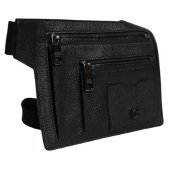 Dolce & Gabbana Leren Messenger Crossbody Tas-Heren Tassen