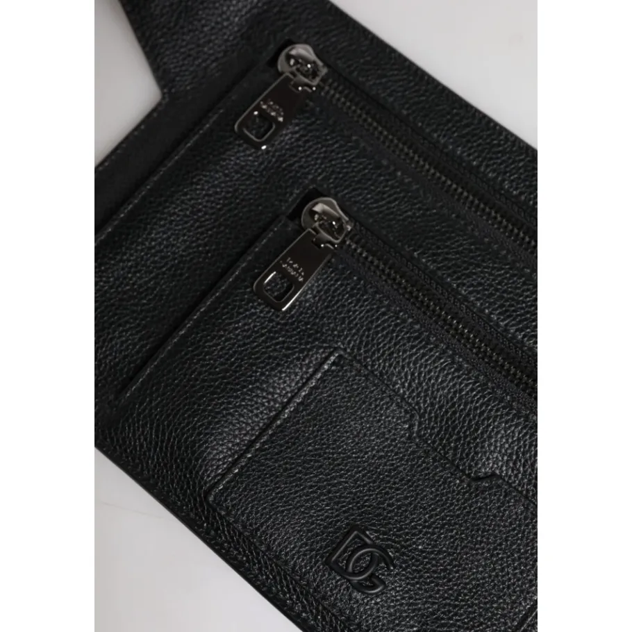 Dolce & Gabbana Leren Messenger Crossbody Tas-Heren Tassen