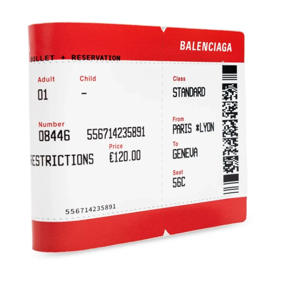 Balenciaga Leren Portemonnee met Print-Heren Portefeuilles