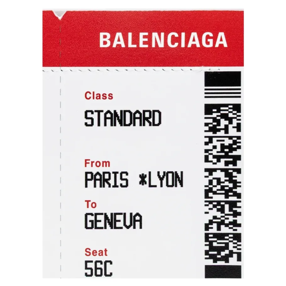 Balenciaga Leren Portemonnee met Print-Heren Portefeuilles