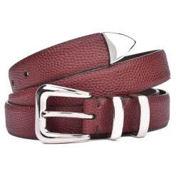 Brunello Cucinelli Leren riem met gespsluiting-Heren Riemen