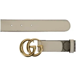 Gucci Leren Riem met GG Logo-Heren Riemen
