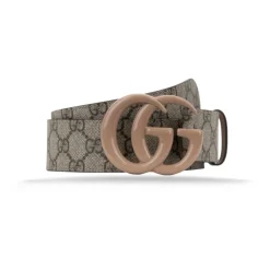 Gucci Leren Riem met Logo Gesp-Heren Riemen