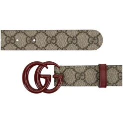 Gucci Leren Riem met Logo Gesp-Heren Riemen