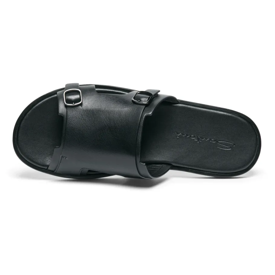 Santoni Leren Sandaal-Heren Slippers