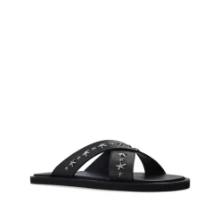 Jimmy Choo Leren sandalen met metalen sterdetail-Heren Slippers