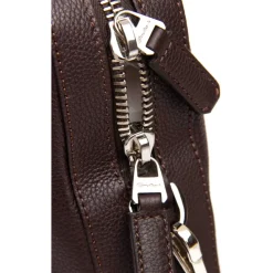 Santoni Leren Schoudertas Gehamerd-Heren Tassen