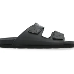 Palm Angels Leren sliders met logo-Heren Slippers
