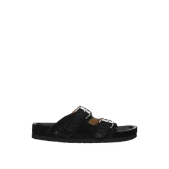 Isabel Marant Leren Slippers-Heren Slippers