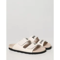 Palm Angels Leren Slippers-Heren Slippers