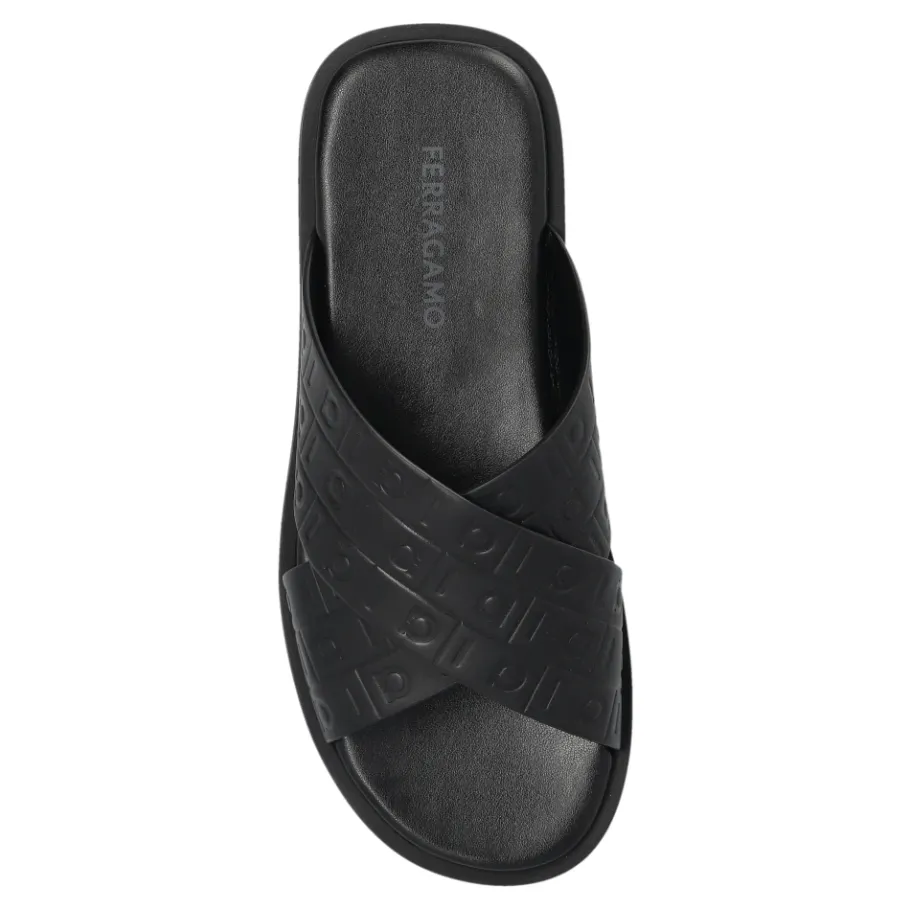Ferragamo Leren Slippers Brise-Heren Slippers