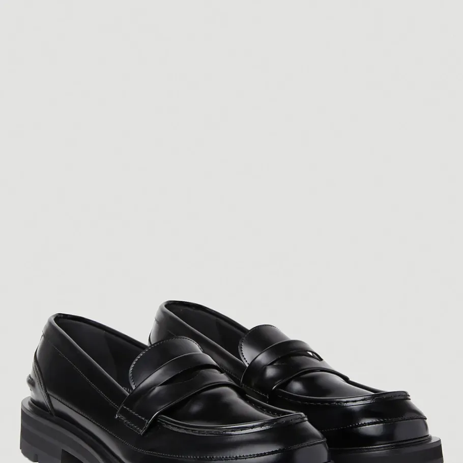 Alexander McQueen Leren Tread Loafers-Heren Instappers & Slip Ons