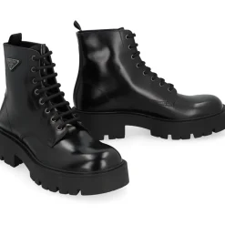 Prada Leren Veterlaarzen-Heren Laarzen