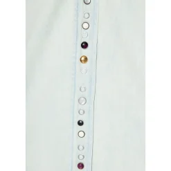 Golden Goose Lichte Distressed Denim Overhemd-Heren Overhemden