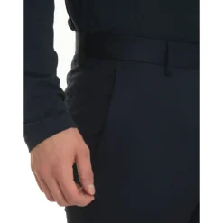 Hugo Lichte wollen klassieke broek met knoop-Heren Broeken