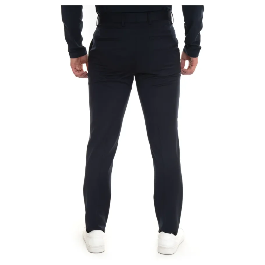 Hugo Lichte wollen klassieke broek met knoop-Heren Broeken