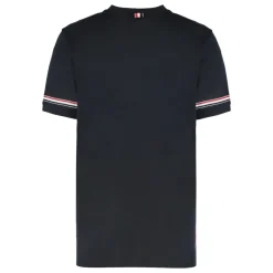 Thom Browne Lichtgewicht Katoenen T-shirt met Korte Mouwen en Strepen-Heren Shirts