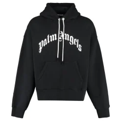 Palm Angels Logo Cotton Hoodie-Heren Truien & Vesten