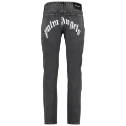 Palm Angels Logo Denim Straight Leg Jeans-Heren Jeans