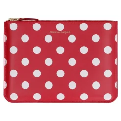 Comme des Garçons Logo Detail Platleren Etui-Heren Portefeuilles