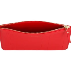 Comme des Garçons Logo Detail Platte Leren Pouch-Heren Portefeuilles