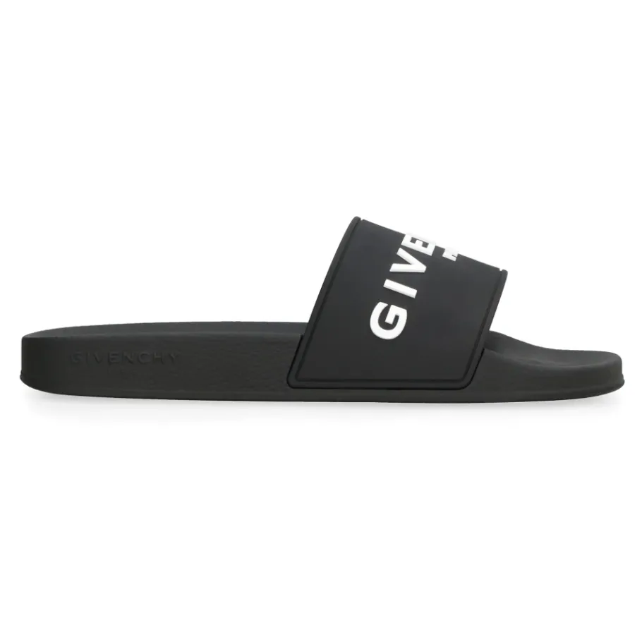Givenchy Logo Detail Rubber Slides-Heren Slippers