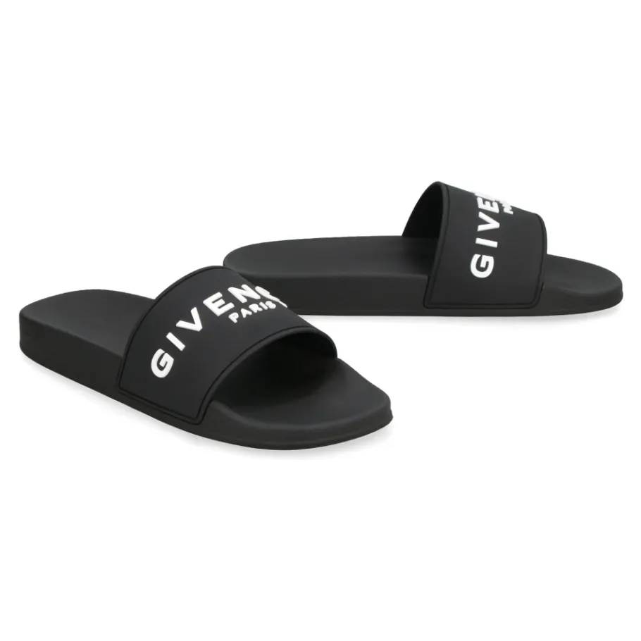 Givenchy Logo Detail Rubber Slides-Heren Slippers