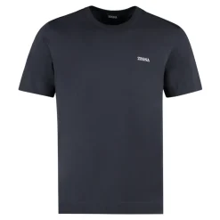Zegna Logo Katoenen T-Shirt-Heren Shirts