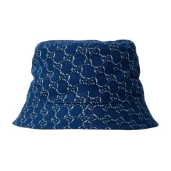 Gucci Logo Motief Katoenen Twill Bucket Hoed-Heren Hoeden