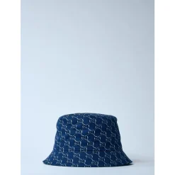 Gucci Logo Motief Katoenen Twill Bucket Hoed-Heren Hoeden