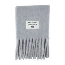 Acne Studios Logo Patch Sjaal met Franjes-Heren Sjaals