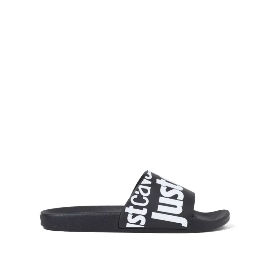 Just Cavalli Logo Pool Slide in /Wit-Heren Slippers