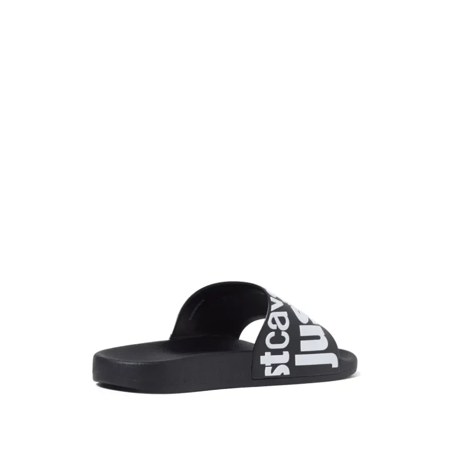 Just Cavalli Logo Pool Slide in /Wit-Heren Slippers