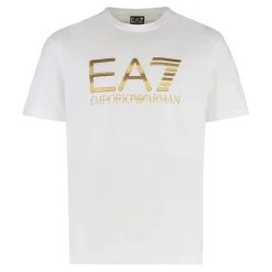 Emporio Armani EA7 Logo Series Katoenen T-shirt met Oversized Logo-Heren Shirts