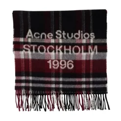 Acne Studios Logo Sjaal met Franjes-Heren Sjaals