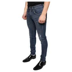 Dolce & Gabbana Logo Skinny Denim Jeans Donker-Heren Jeans