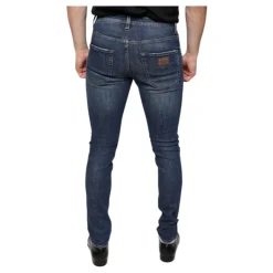 Dolce & Gabbana Logo Skinny Denim Jeans Donker-Heren Jeans