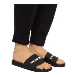 Balenciaga Logo slides-Heren Slippers