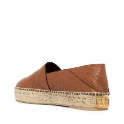 Valentino Garavani Logo-Plaque Leren Espadrilles-Heren Espadrilles
