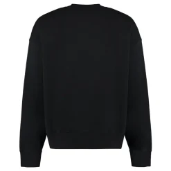 Palm Angels Logo-Print Crew-Neck Sweatshirt-Heren Truien & Vesten