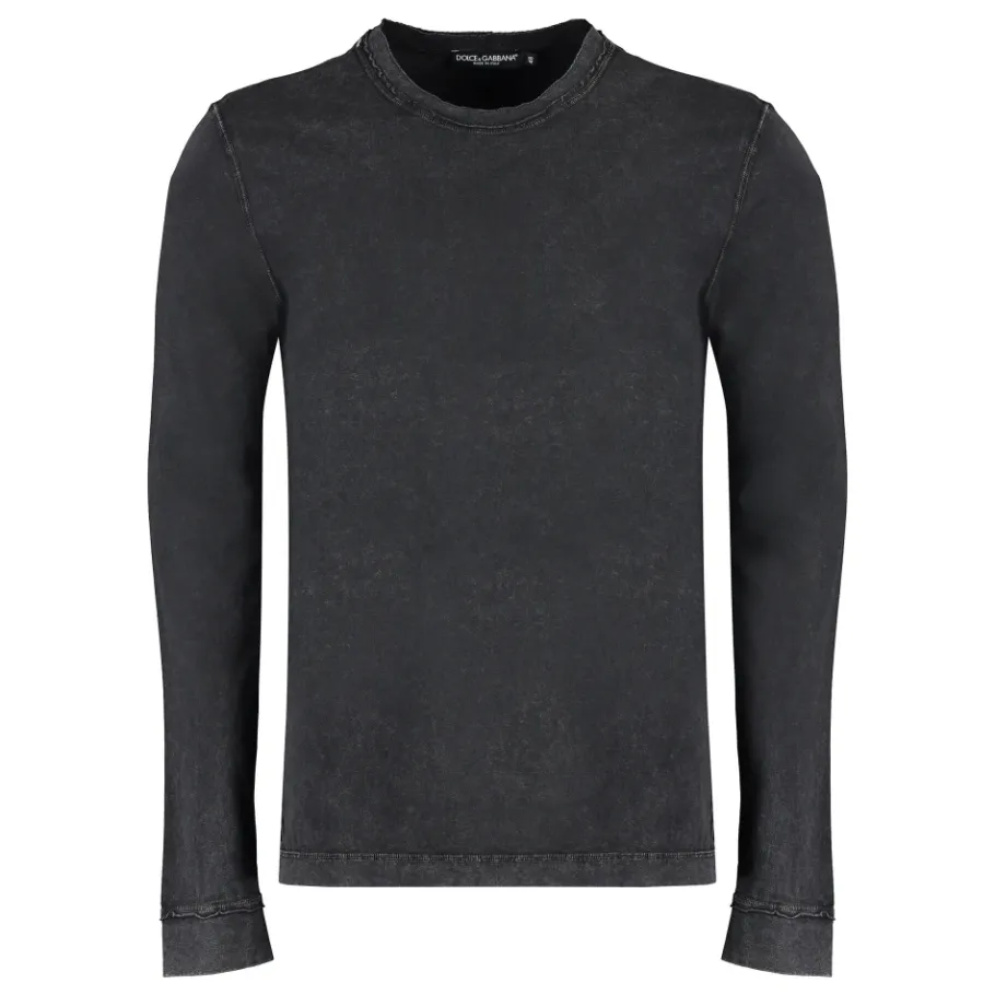 Dolce & Gabbana Long Sleeve Cotton T-Shirt-Heren Shirts