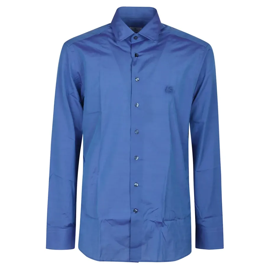 Etro Long Sleeve Logo Shirt-Heren Overhemden
