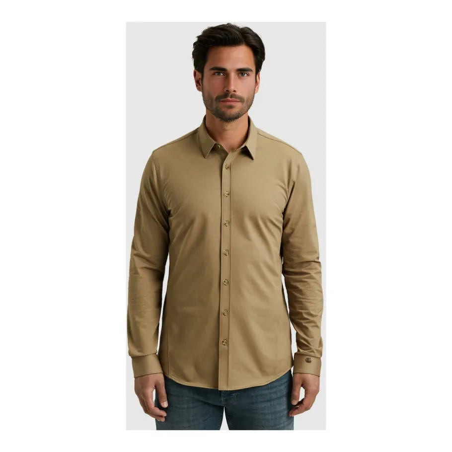 Cast Iron Long Sleeve Shirt Twill Jersey 2 t-Heren Overhemden