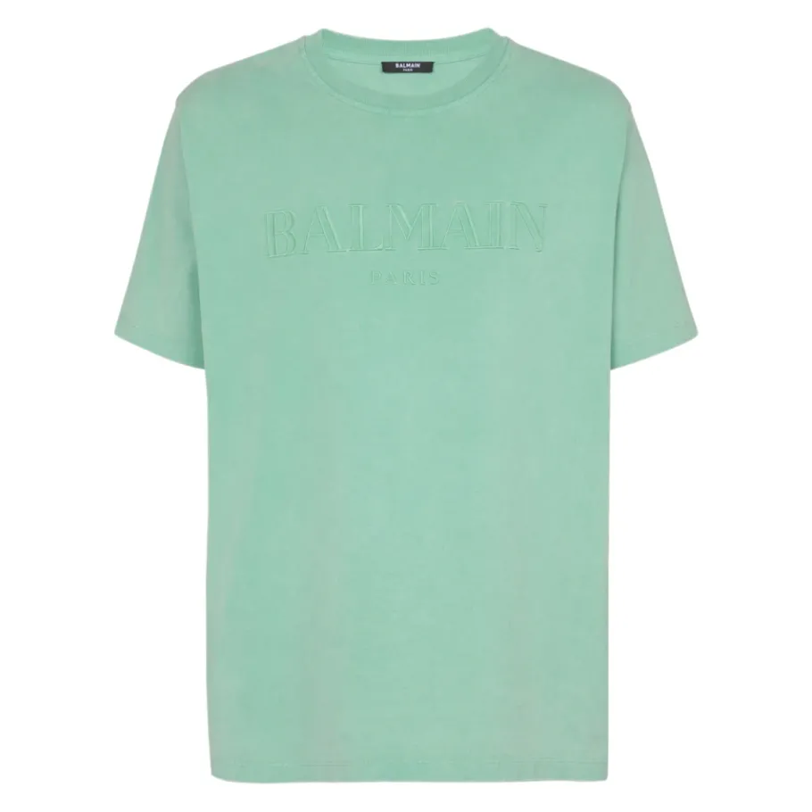Balmain Los T-shirt met vintage borduursel-Heren Shirts