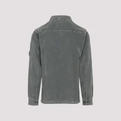 C.P. Company LS Corduroy Shirt 921 GUNMETAL-Heren Overhemden