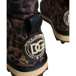 Dolce & Gabbana Luipaard Enkellaarzen Gewatteerde Schoenen-Heren Snowboots
